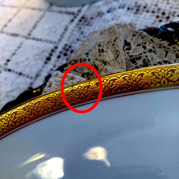 EUC- Uber Rare GDA France Haviland Limoges Calvados Double Handle Petite Platter - Picture 10 of 11